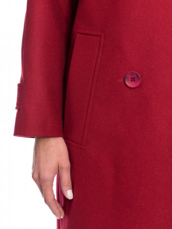 Женское демисезонное пальто из шерсти зауженное к низу